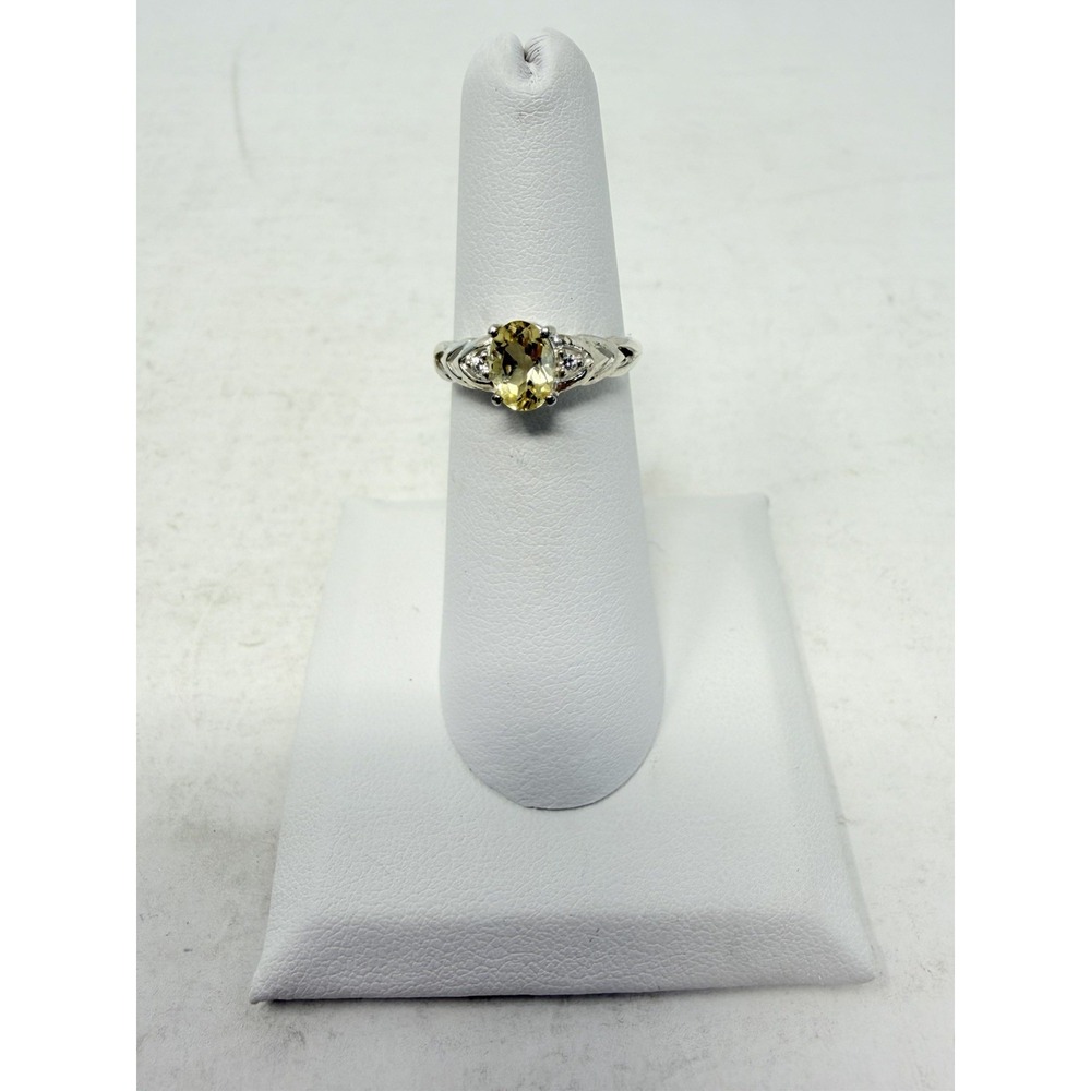 Shop LC Yellow Scapolite/Cambodian Zircon Sterling Silver Size 5 Ring 5298